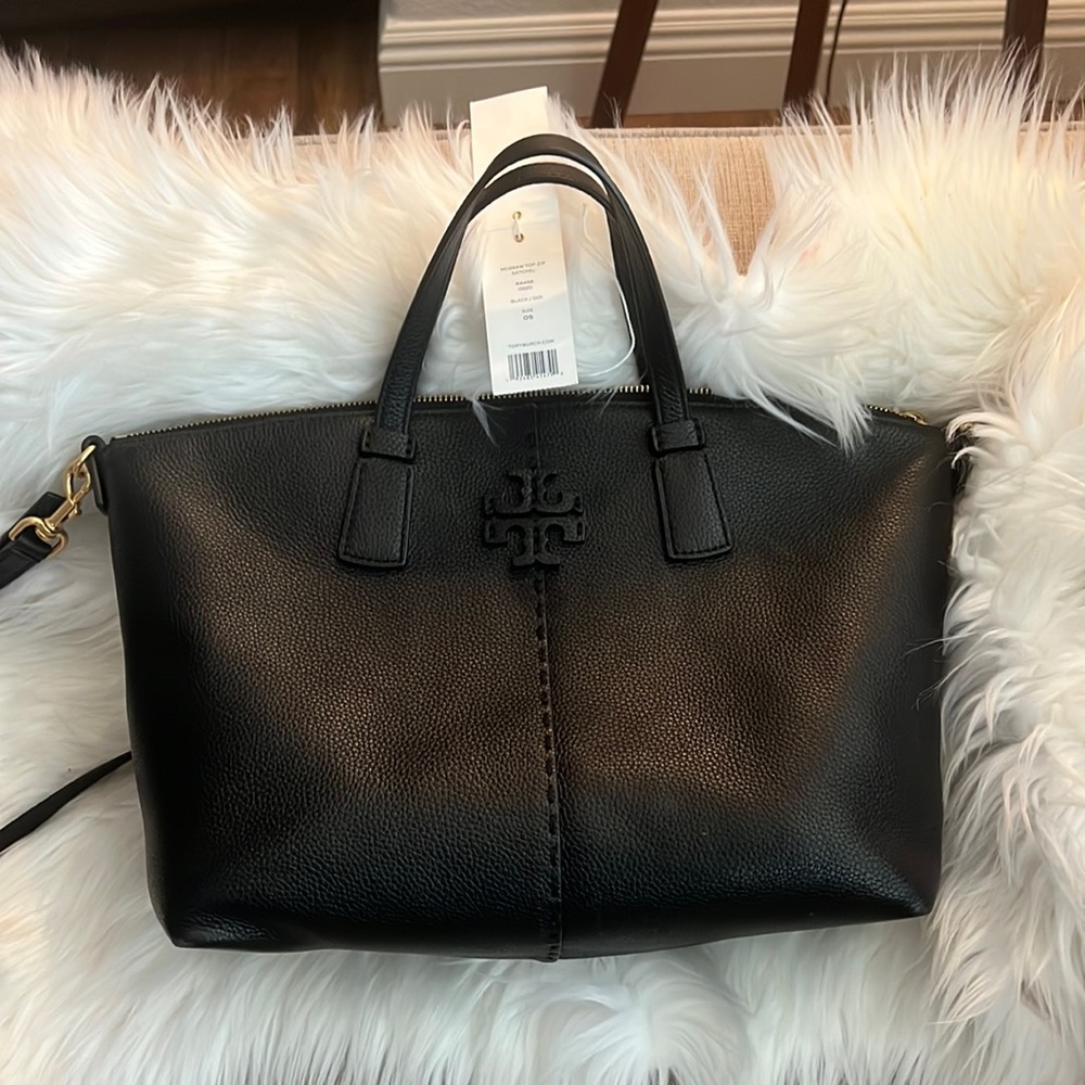 Tory Burch McGraw Top-zip Satchel in black